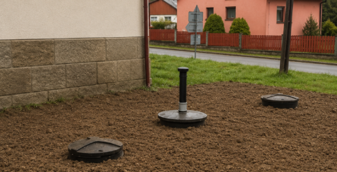 Dokončená realizace domovní čistírny v&nbsp;Starý Maletín