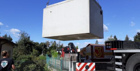 Realizace betonové čistírny STMHB5-15 v obci Malé Kyšice