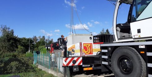 Realizace betonové čistírny STMHB5-15 v&nbsp;obci Malé Kyšice