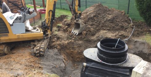 Instalace domovní čistírny Hellstein STMH5 v&nbsp;Petřvaldě u&nbsp;Karviné