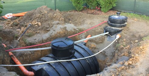 Instalace domovní čistírny Hellstein STMH5 v&nbsp;Petřvaldě u&nbsp;Karviné