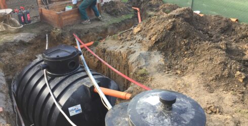 Instalace domovní čistírny Hellstein STMH5 v&nbsp;Petřvaldě u&nbsp;Karviné