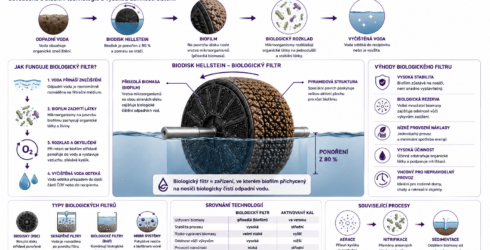 Biologicky filtr - cisteni odpadnich vod pomoci prisedle biomasy