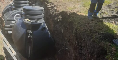 Montaz cisticky odpadních vod Hellstein STMH5 v&nbsp;Decine.